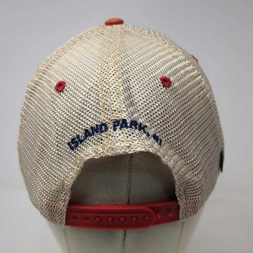 Legacy Trucker Hat Red One Size Sunset Cove Island Park NJ Patch Snapback Mesh